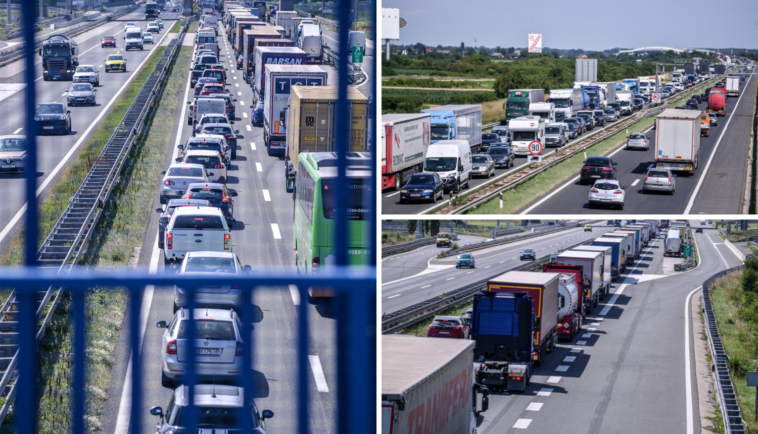 FOTO Velike gužve kod Buzina: Vozači voze uz ograničenje u koloni dugoj 10 kilometara