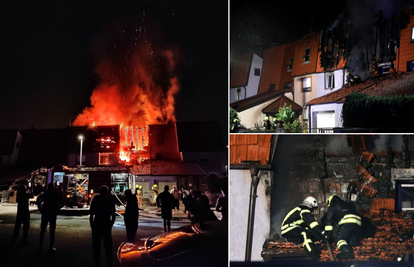 VIDEO Veliki požar zahvatio četiri kuće u Zaprešiću: Plamena nema, vatra pod kontrolom
