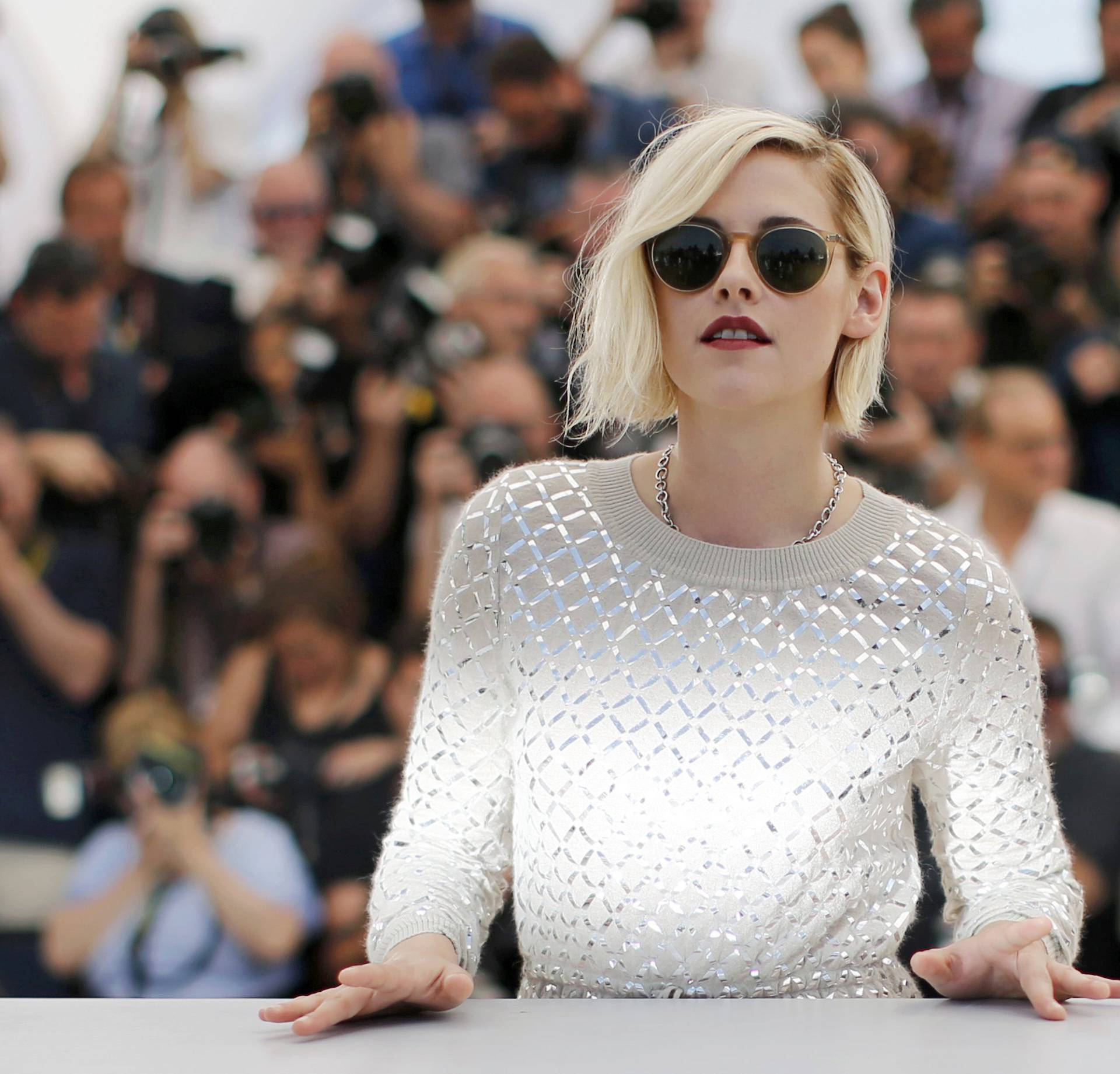 Cast member Kristen Stewart poses during a photocall for the film "Personal Shopper" in competition at the 69th Cannes Film Festival in Cannes