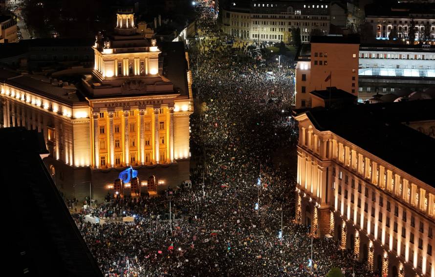 Bulgaria's opposition protests state budget, in Sofia