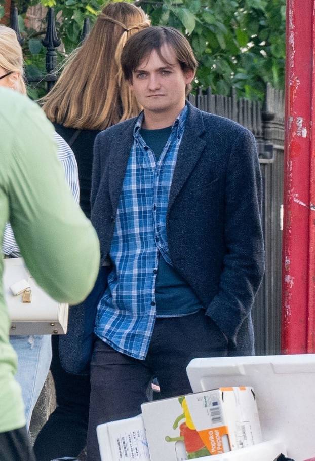 *EXCLUSIVE* Something You've forgotten Jack? as the Game Of Thrones Star Jack Gleeson seen out during a stroll with Brassic's Aaron Heffernan and the stand up comic Mairead Doyle-Heffernan in London. *PICTURES TAKEN ON THE 19/06/2024*