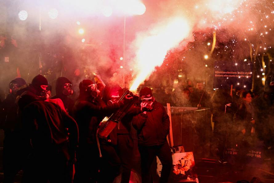 Anti-government protest, triggered by a corruption investigation into Albania's Deputy Prime Minister Balluku, in Tirana