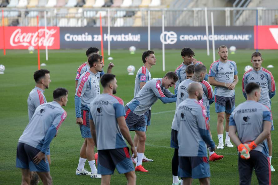 Rijeka: Trening Hrvatske nogometne reprezentacije na Rujevici