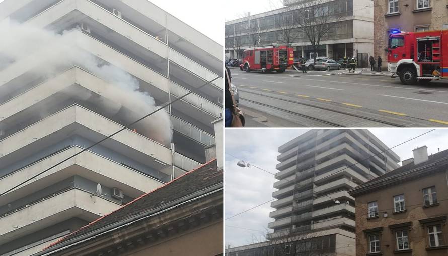 Buknulo u Zagrebu: Gorio je stan na devetom katu nebodera