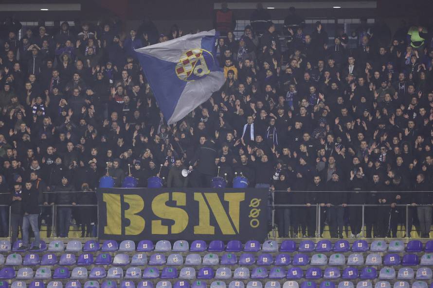 Zagreb: Navijači na nogometnoj utakmici Europa lige GNK Dinamo - Genk