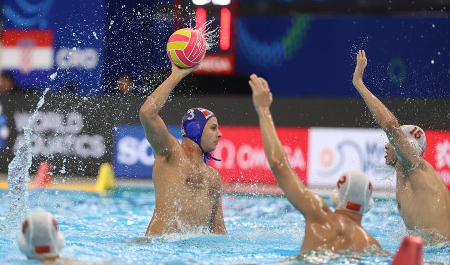 Svjetsko prvenstvo u vodenim sportovima - Singapur 2025., vaterpolo, Kina  - Hrvatska