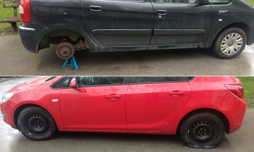 Zagreb: Bušio gume na autima