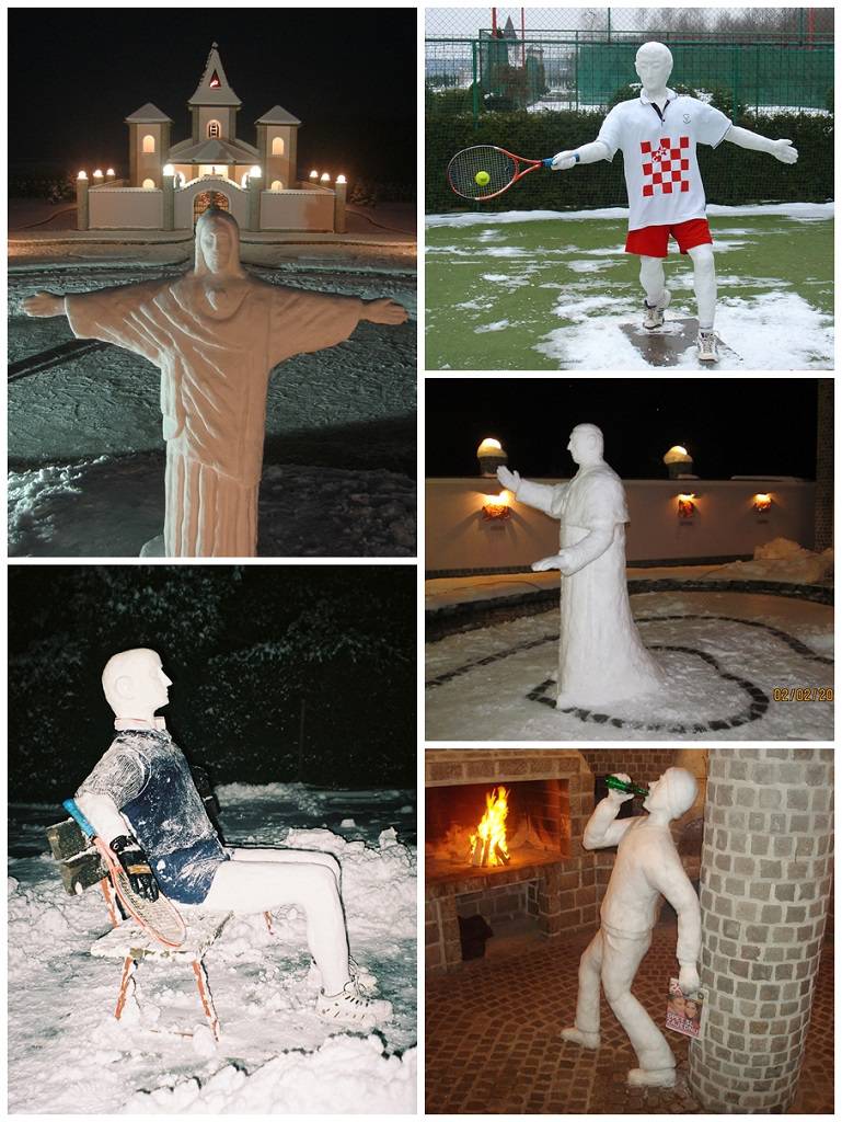 Snježna skulptura: "Prvi sam  Cro Copu dignuo spomenik..."