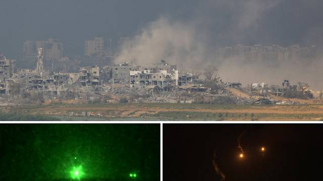 VIDEO Noćno nebo nad Gazom ispunile su rakete: Izraelska vojska nastavlja s invazijom...