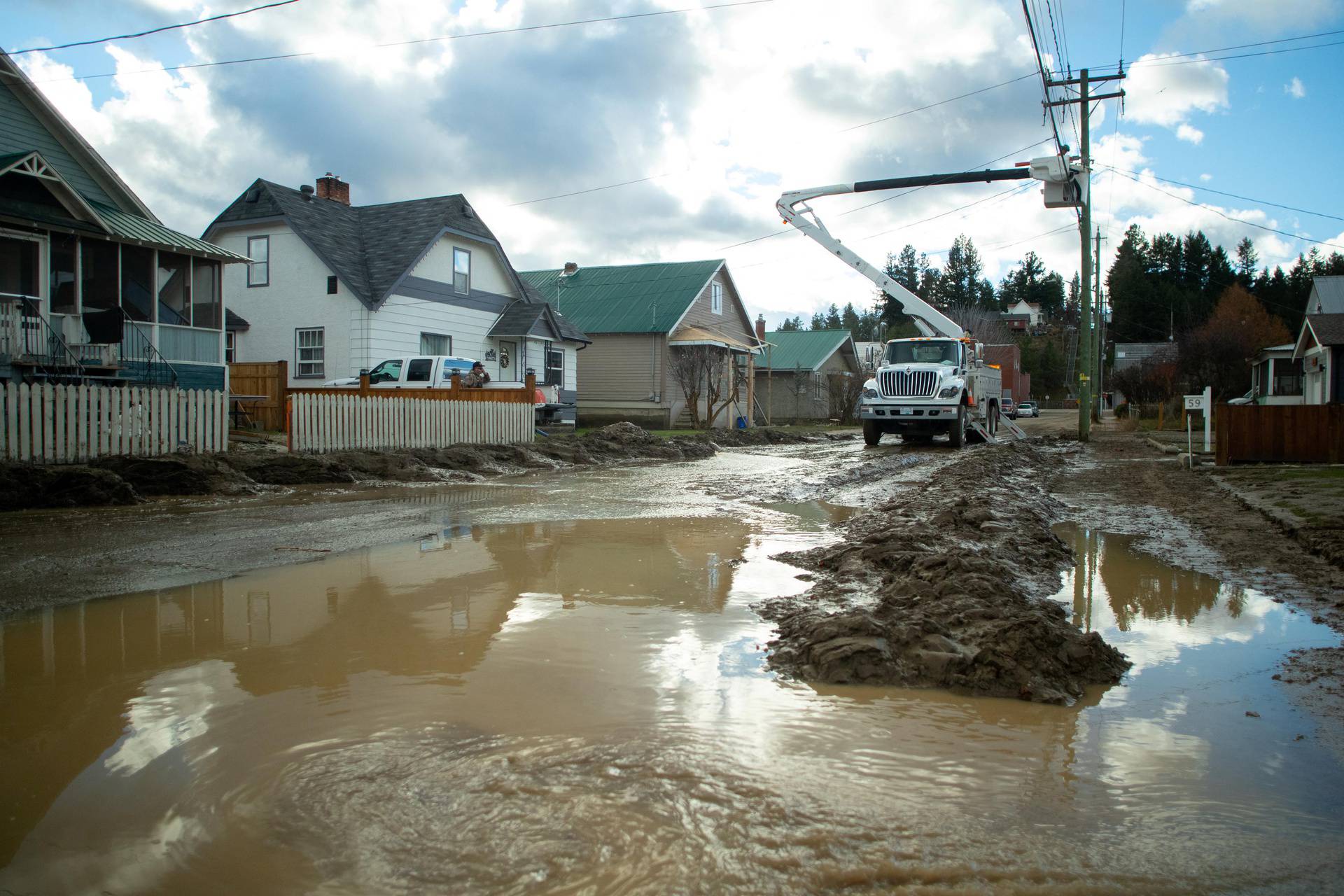 Flood waters cover neighborhoods in Princeton