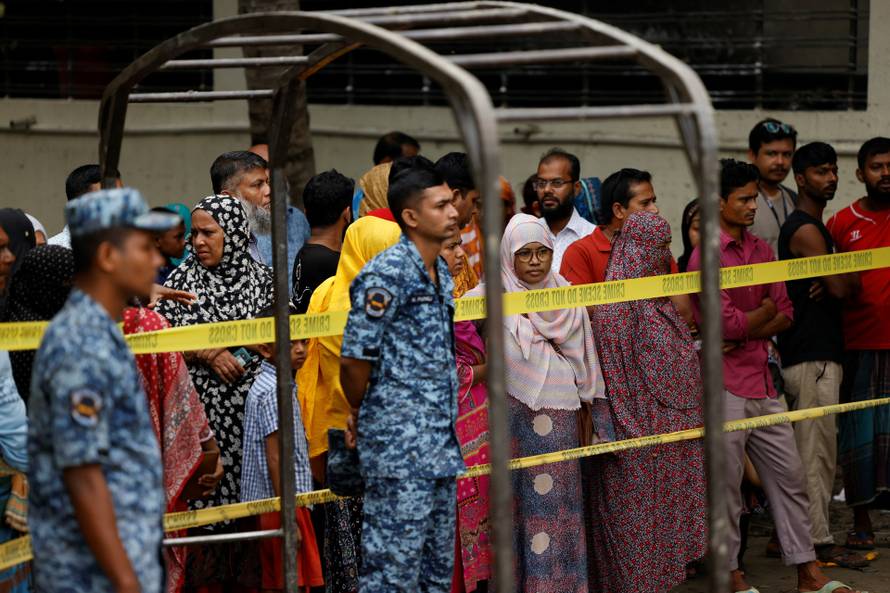 Air Force training aircraft crashed into Milestone College campus, in Dhaka