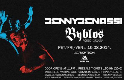 DJ Benny Benassi priprema spektakl u porečkom Byblosu