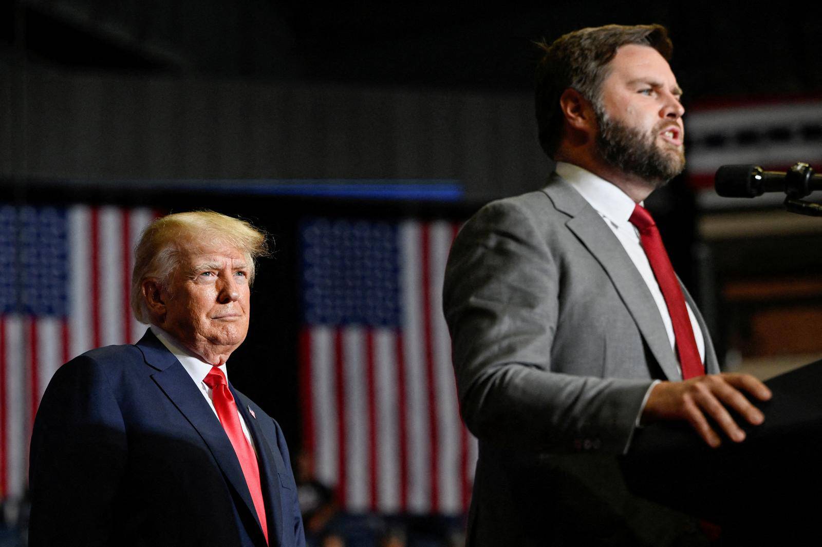 FILE PHOTO: Former U.S. President Trump holds a rally in Ohio