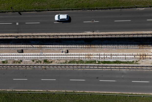Napredak radova na Sarajevskoj cesti u Novom Zagrebu snimljen iz zraka