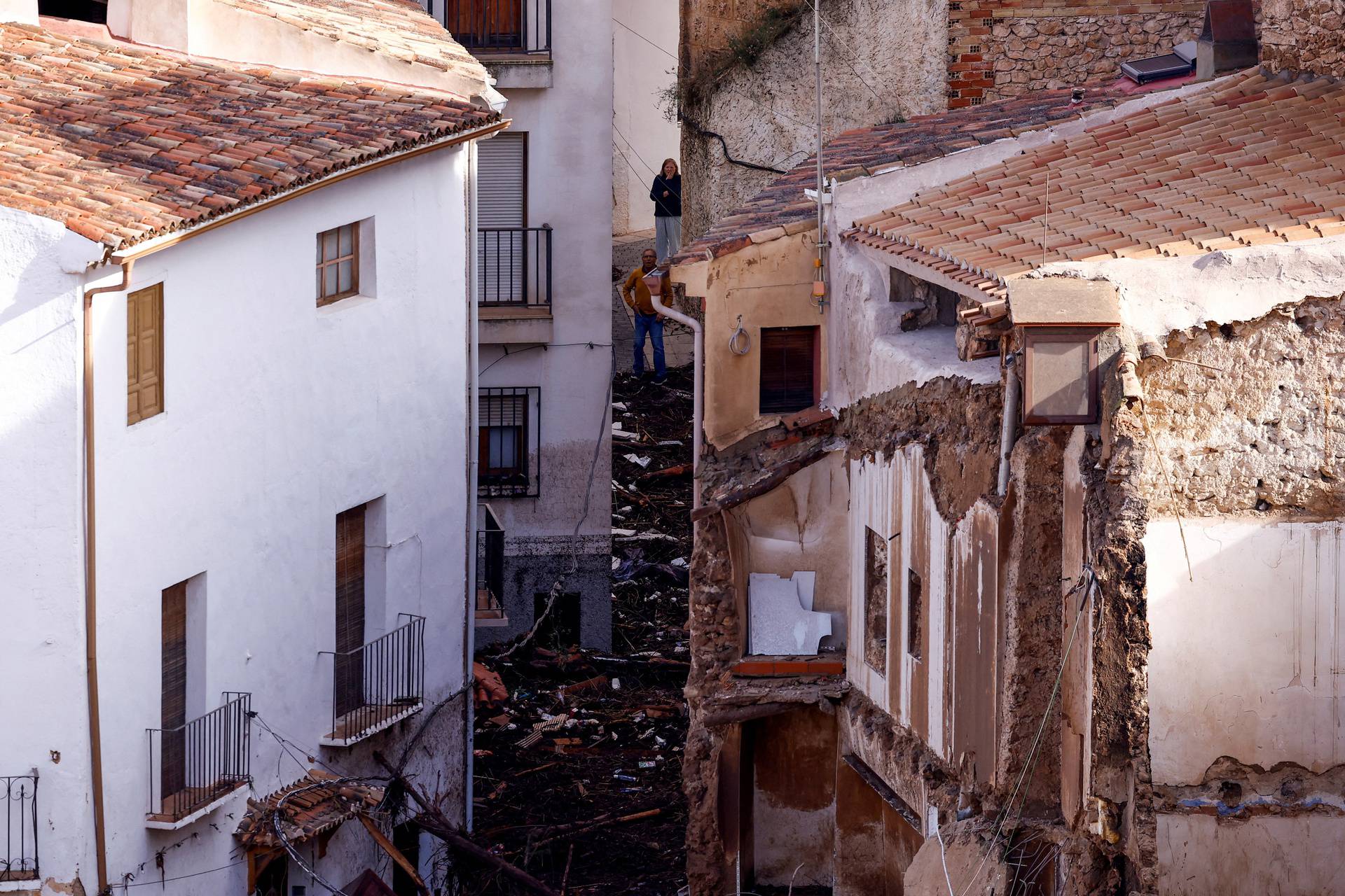 Aftermath of floods in Letur