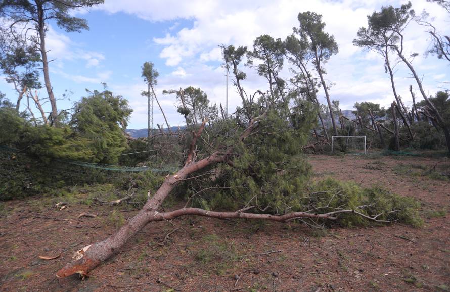 Posljedice velikog nevremena u Splitu, Marjan oštećen i zatvoren za građane
