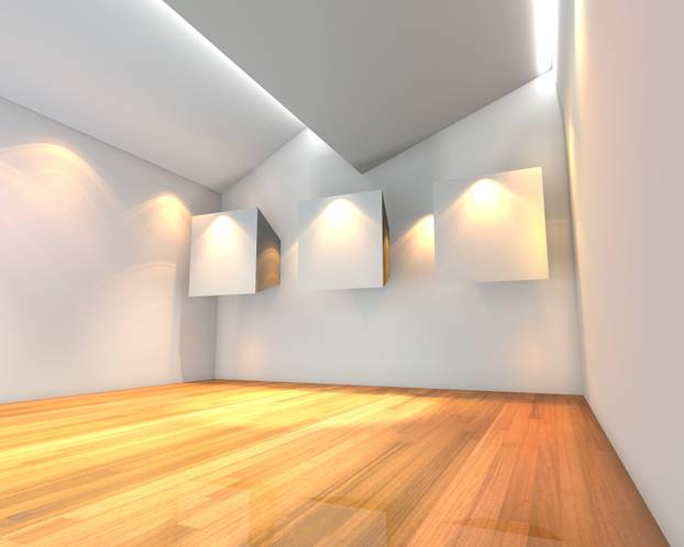 white canvas on white wall