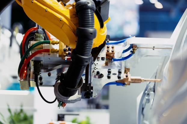 Robot,Arm,Working,In,Car,Factory