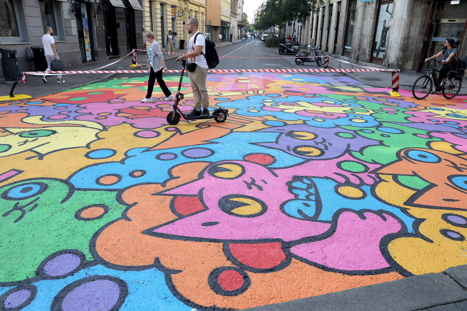 Zagreb: Lunarov mural na raskrižju Masarykove i Preradovićeve zainteresirao Zagrepčane