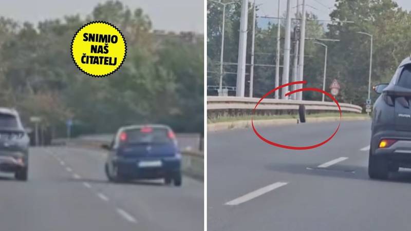 PAZI, GUMA! Nevjerojatna snimka iz Zagreba: 'Vozač nije uopće skužio da mu je otpala'