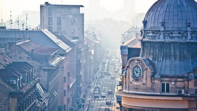 Busy,Zagreb,Street,In,Morning,Haze,With,Old,Architecture,Aerial