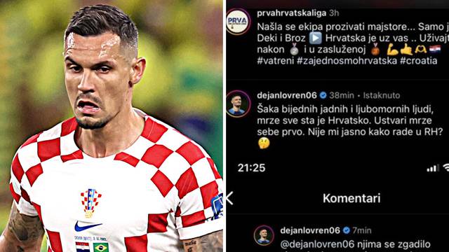 Lovren divlja na Instagramu: 'Bijednici mrze sve hrvatsko'