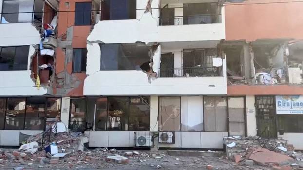 Collapsed buildings and significant damage in Cali after earthquake strikes Colombia