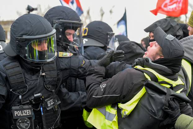 Protests against far-right Alternative for Germany (AfD) party, in Riesa