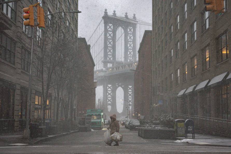 Winter snow storm hits New York City