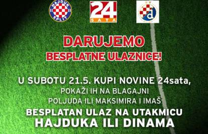 Darujemo besplatne ulaznice za utakmice Dinama i Hajduka