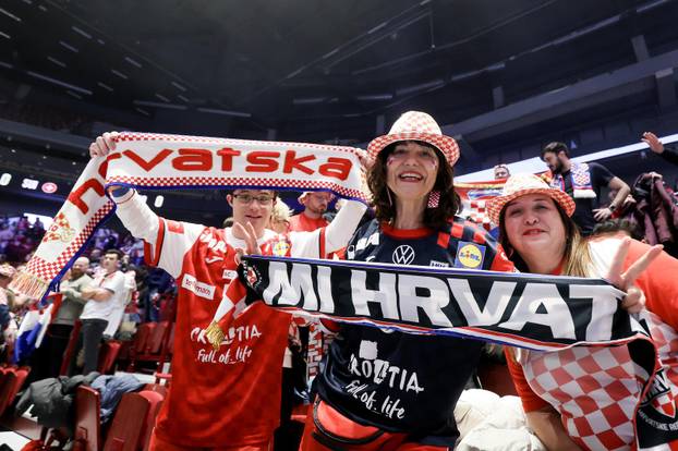 Malmo: Navijači na utakmici između Hrvatske i Švicarske EHF Europskog prvenstva