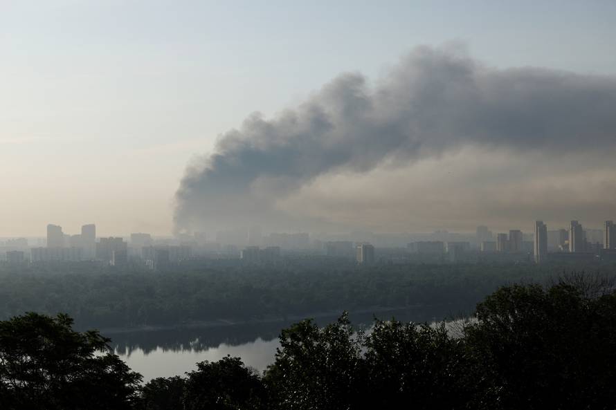 Aftermath of Russian drone and missile attacks in Kyiv