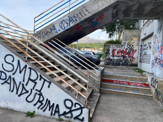 ODVRATNO! Zid mržnje na 'Putu mira': Ovo su ulice u Solinu i Splitu. Pune nacističkih znakova