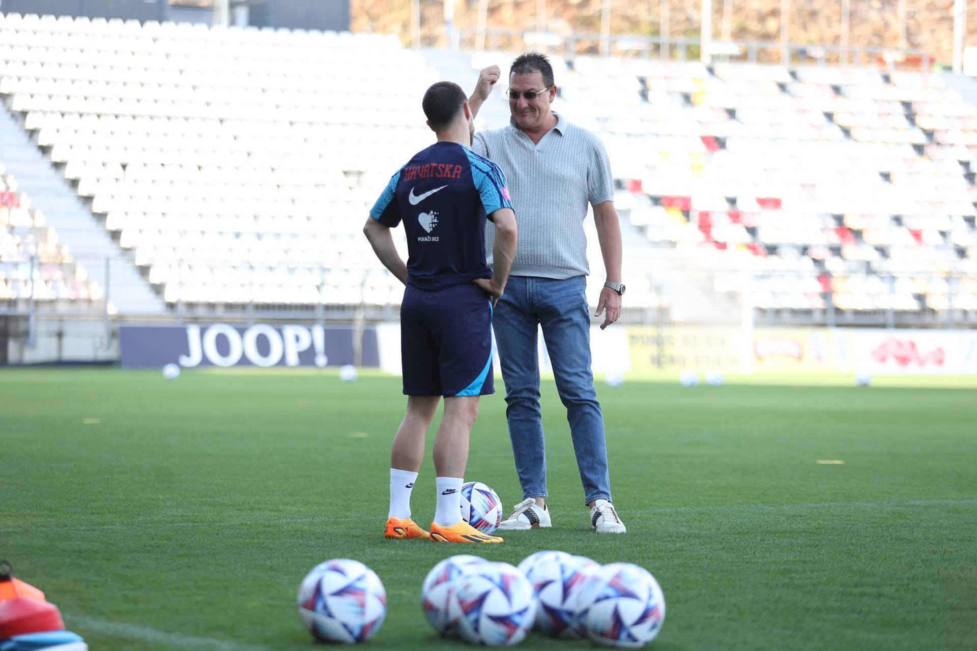 Rijeka: Na stadionu Rujevica održan trening Hrvatske nogometne reprezentacije 