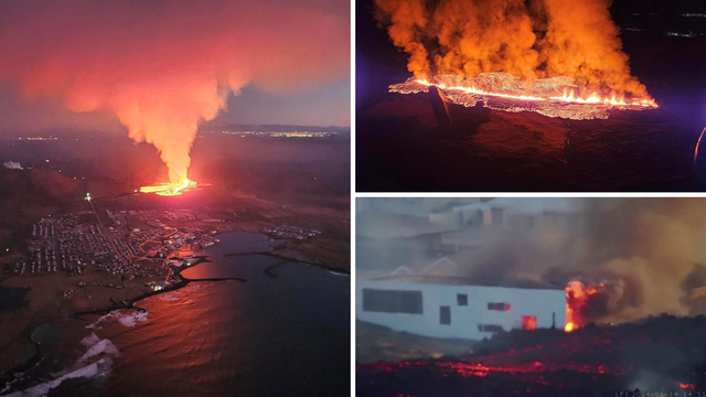 VIDEO Erumpirao je vulkan na Islandu: Lava se izlila na grad i 'guta' kuće, ljudi su evakuirani