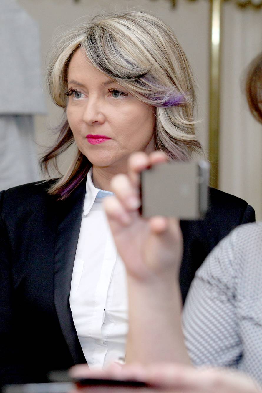 Zagreb: Sun?ana Glavak, glasnogovornica Vlade RH, tijekom konferencije za medije