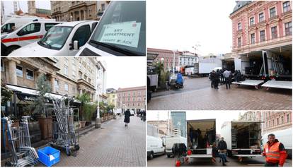 FOTO Ovako izgledaju pripreme za snimanje filma 'Canary Black' na Trgu bana Jelačića
