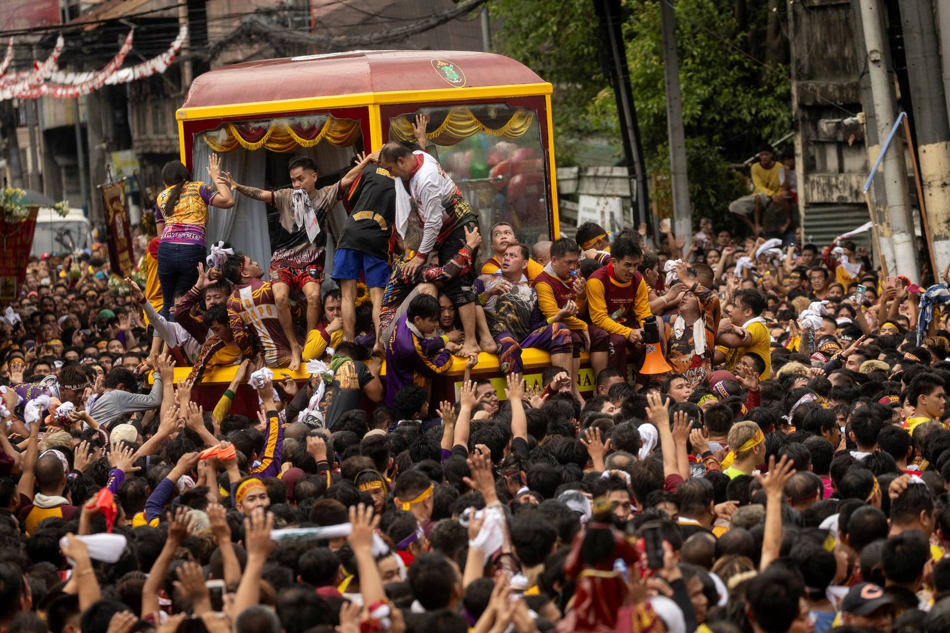 Filipino devotees join the annual Catholic procession of the Black Nazarene