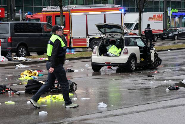 Several injured after car drives into crowd of people in Munich