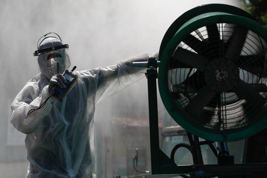 School disinfection amid new cases of coronavirus in Metro Manila