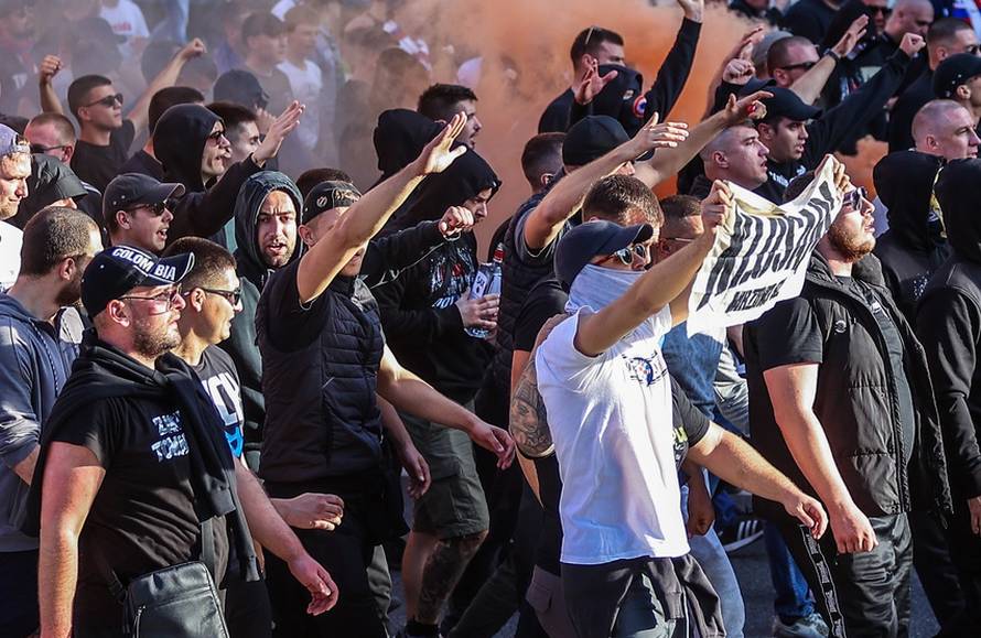 Split: Korteo Torcide prema stadionu Poljud