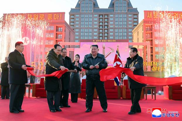 North Korean leader Kim Jong Un attends housing complex completion ceremony in Pyongyang