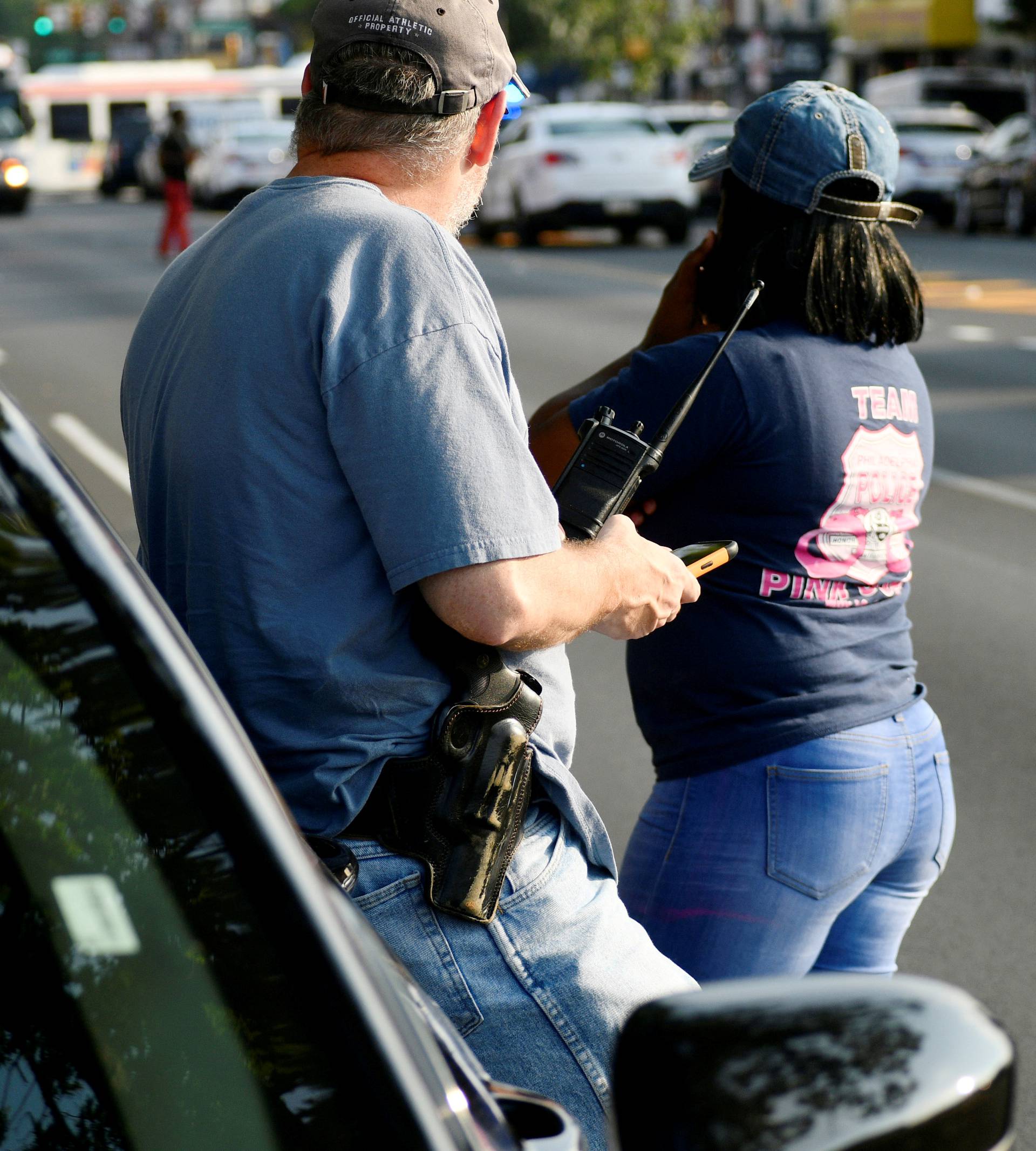 Police and medics respond to an active shooter situation in Philadelphia