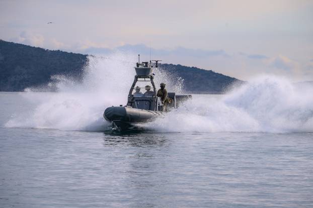 FOTO Hrvatski specijalci u akciji: U vježbi s NATO snagama zauzeli su 'oteti brod kod Krka'
