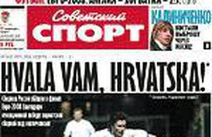 Sovsportova naslovnica na latinici: Hvala vam Hrvati!
