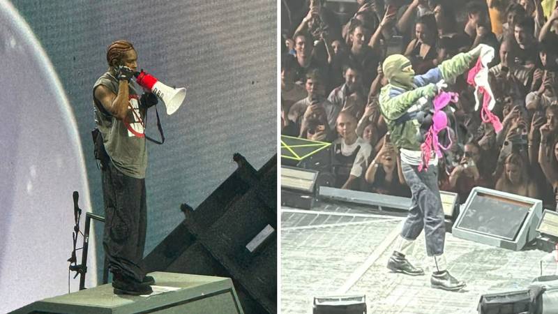 FOTO A$AP Rocky se spuštao s helikoptera! Nosio masku i lovio grudnjake po zagrebačkoj Areni