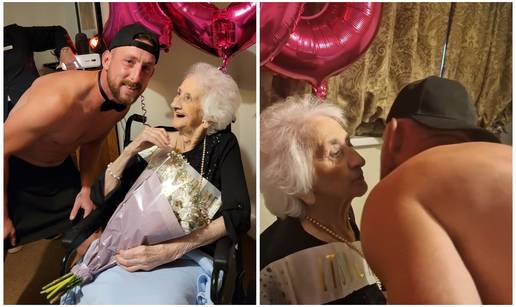 FOTO Baka (103) za rođendan poželjela stripera! Skinuo se u tange, starice ga lupale po guzi