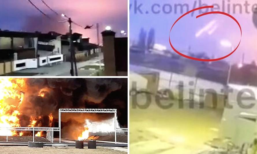 Širi se snimka navodnih napada ukrajinskih helikoptera na ruski grad: Razneseno je skladište