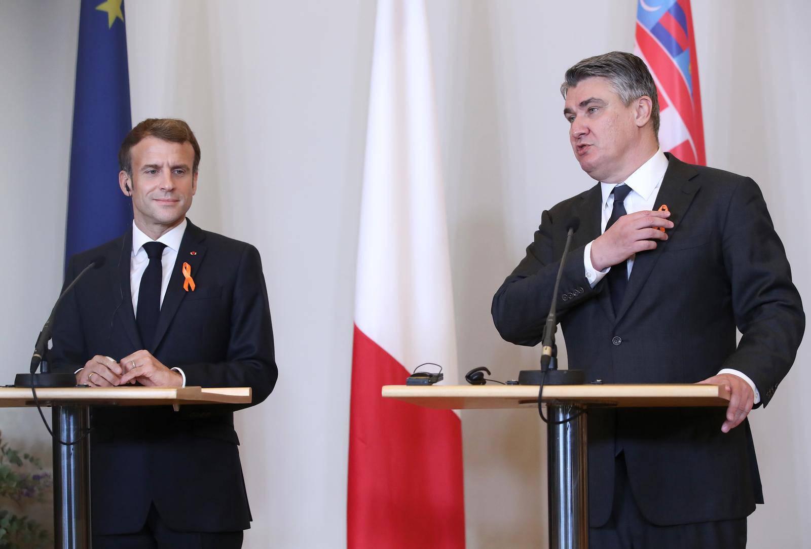 Zagreb: Milanović i Macron nakon sastanka su dali izjave za medije