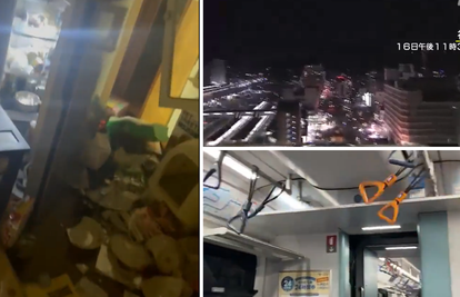 VIDEO Prve snimke potresa od 7,3 po Richteru u Japanu: 'Tresla se cijela zgrada, bilo je užasno!'